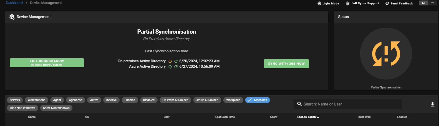 roboshadow intune dashboard 