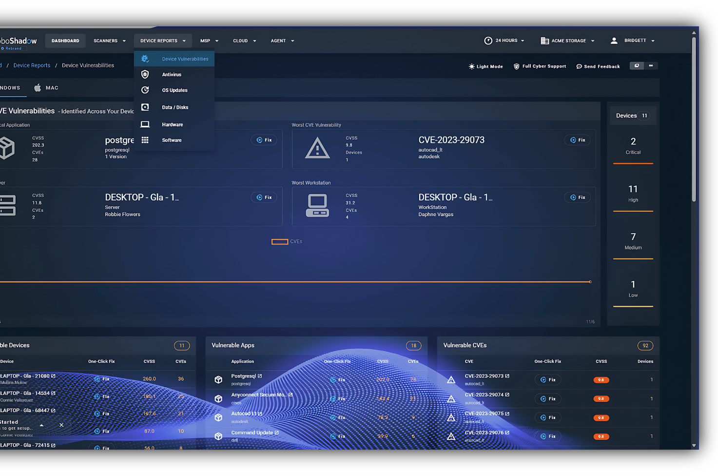 Device Attack Surface Management Dashboard